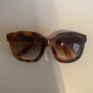 Emmanuelle Khanh VIntage Oversized Sunglasses in Tortoise